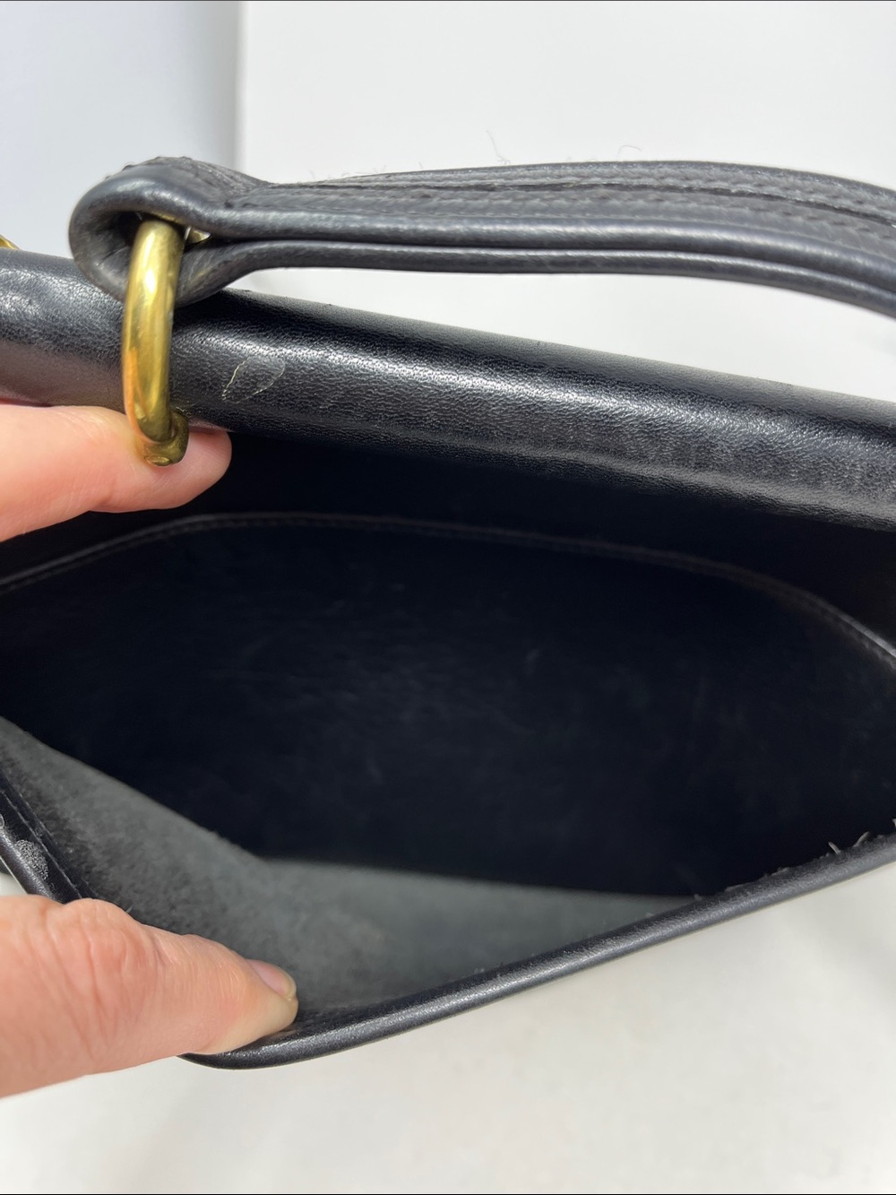 COACH VINTAGE WILLIS 1995 Black Leather TWISTLOCK BRIEFCASE BAG BRASS HARDWARE - Picture 15 of 16